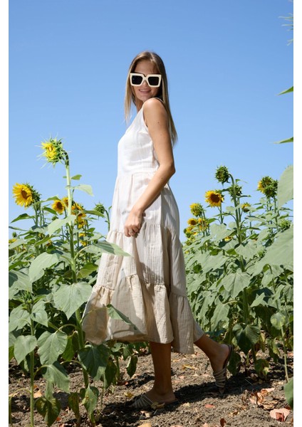 Gaia Katlı Müslin Elbise