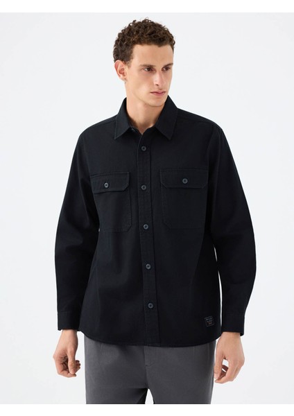 Uzun Kol Antrasit Erkek Gömlek LF2036930