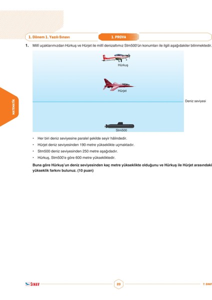 7. Sınıf Tüm Dersler 1. Dönem 1. Yazılı Kitabı modelleri