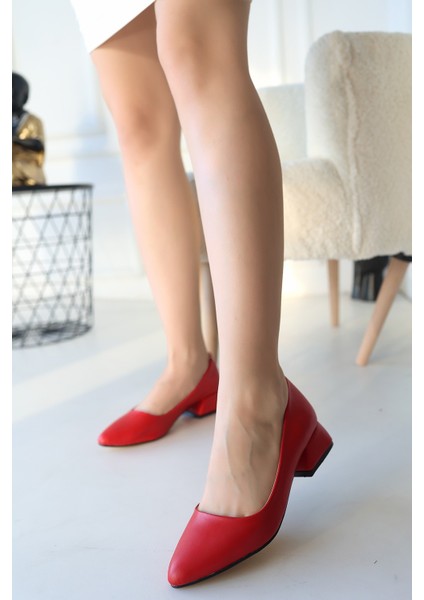 Desniy Kırmızı Cilt Topuklu Ayakkabı - Lisinya fiyatları