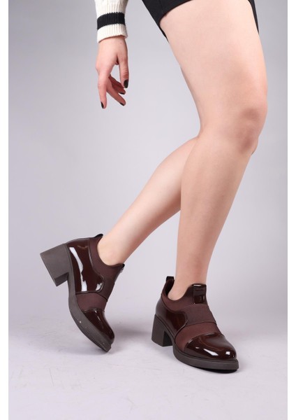 Velın Rugan Garnili Topuklu Bootie Kahverengi