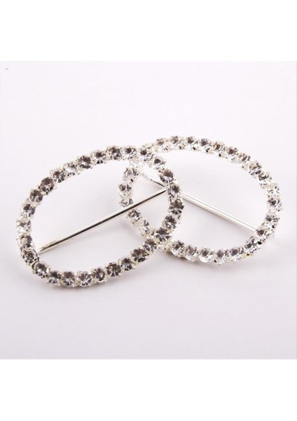 Resveq Taşlı Kemer Tokası-Gümüş Rengi