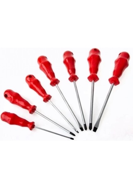 Mıknatıslı Düz Yıldız Tornavida Seti - 7 Parça