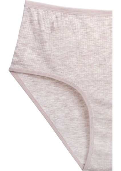 4'lü Yeni Seri Renkli Yüksek Bel Fitilli Ribana Bato Külot Pudra Gri Turquaz fiyatları