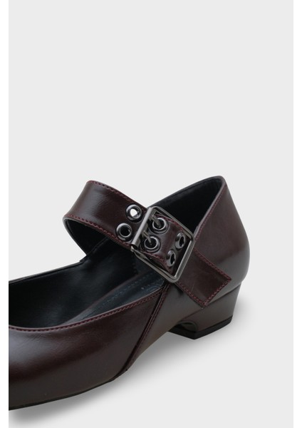 Darell Kısa Topuklu Küt Burunlu Bantlı Mary Jane Kadın Ayakkabı