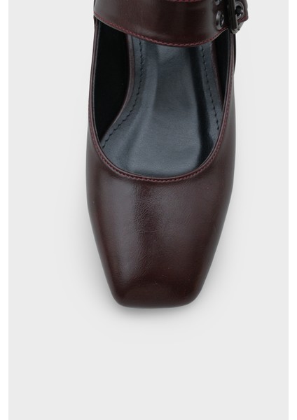 Darell Kısa Topuklu Küt Burunlu Bantlı Mary Jane Kadın Ayakkabı