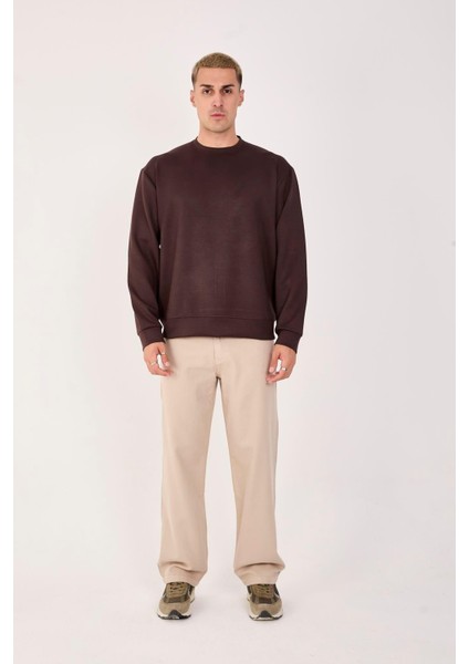 %100 Pamuk Erkek Sweatshirt Kalın Kumaş Uzun Kol fırsatları