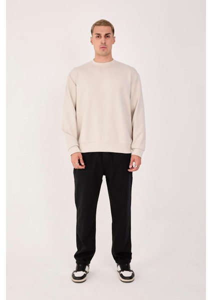 %100 Pamuk Erkek Sweatshirt Kalın Kumaş Uzun Kol fırsatları
