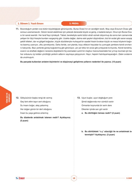9. Sınıf Tüm Dersler 1. Dönem 1. Yazılı Kitabı indirimleri