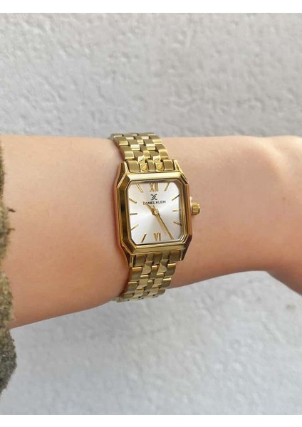 DKE.1.10921 Kare Kadran 3 Atm Suya Dayanıklı Kadın Kol Saati