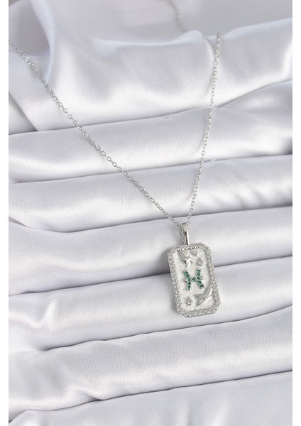 316L Çelik Gümüş Renk Zincir Balık Burcu Zirkon Taşlı Kadın Kolye - Lisinya fiyatları