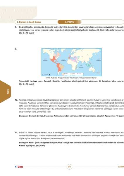 11. Sınıf Eşit Ağırlık Sözel Tüm Dersler 1. Dönem 1. Yazılı Kitabı fiyatları