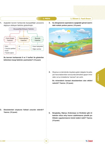 11. Sınıf Eşit Ağırlık Sözel Tüm Dersler 1. Dönem 1. Yazılı Kitabı fırsatları