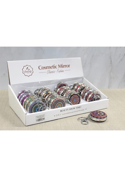 Taşlı El Aynası Anahtarlık ALK3769 ( Lisinya )