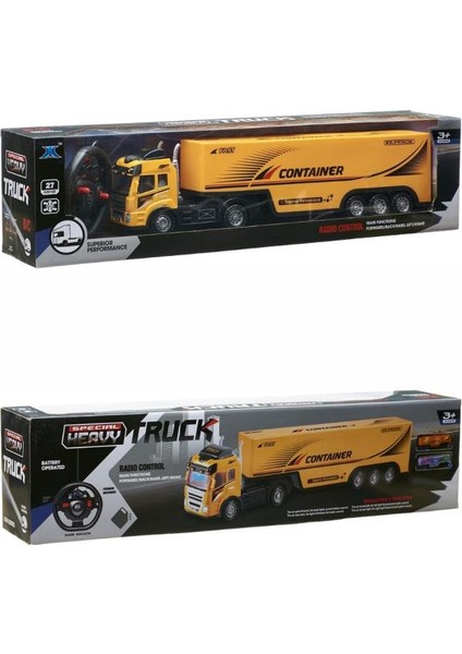 Uzaktan Kumandalı Sarı Tır ve Römork – 1:36 Ölçek (27 Mhz Direksiyon Kumandalı Rc Truck) fiyatları
