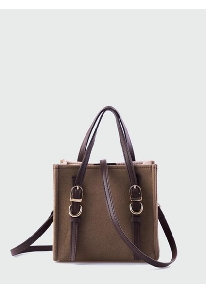 Elia Kemer Detaylı Süet Çapraz Çanta