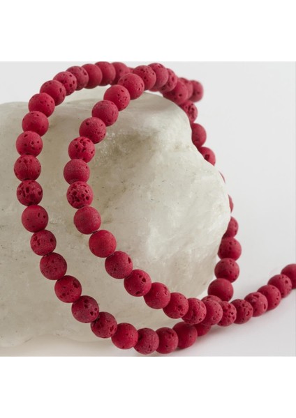 Resveq 6 mm Mat Lav Taşı-Kırmızı modelleri