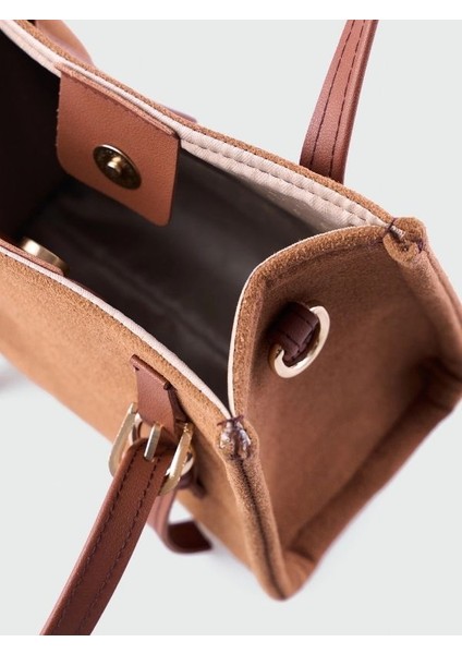 Elia Kemer Detaylı Süet Çapraz Çanta indirimleri