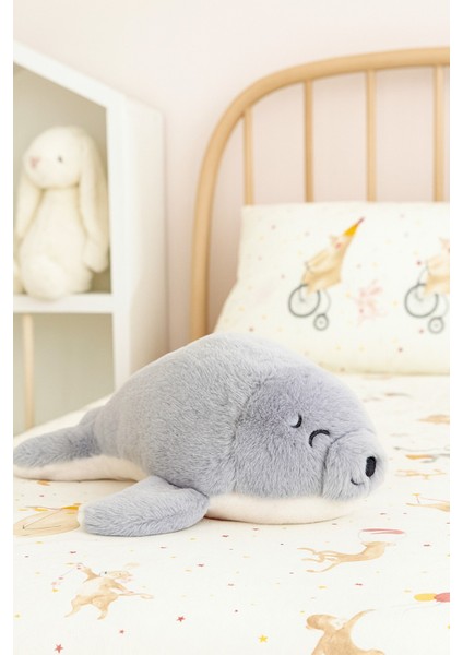 Mini Fok Peluş Yastık, Uyku Arkadaşı Peluş Yastık 30 cm