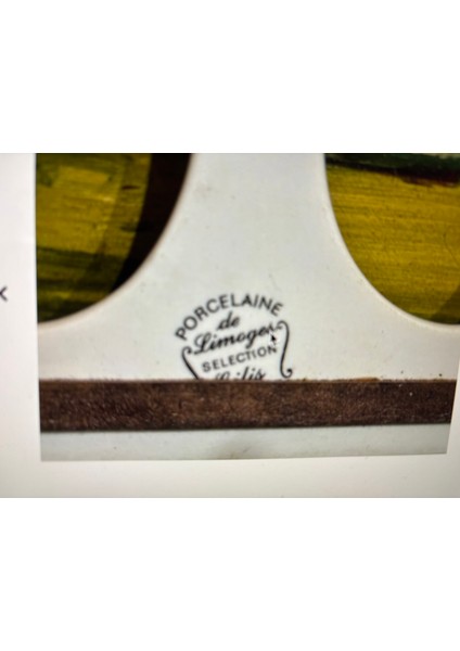 Limoges Rehausse Main El Boyama Porselen Resimlik - 18,5 cm 14,5 cm Ölçülerinde