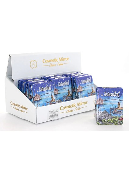 Taşlı Istanbul Tasarımı El Aynası Ince ALK2470A - Lisinya