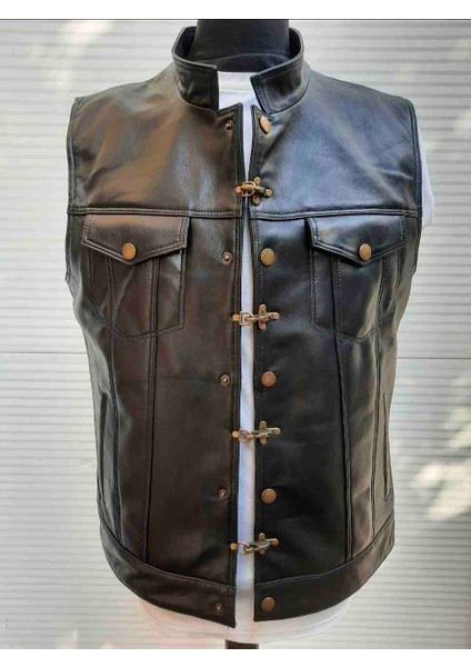 Hakiki Deri Motorcu Mtc Deri Yelek fiyatları