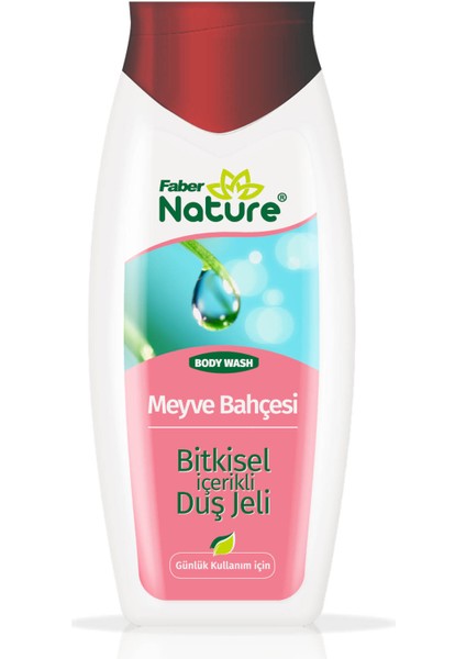 Faber Nature Meyve Bahçesi - Bitkisel Esaslı Duş Jeli - Doğal Karışık Meyve Özleri (400 ml Şişe)