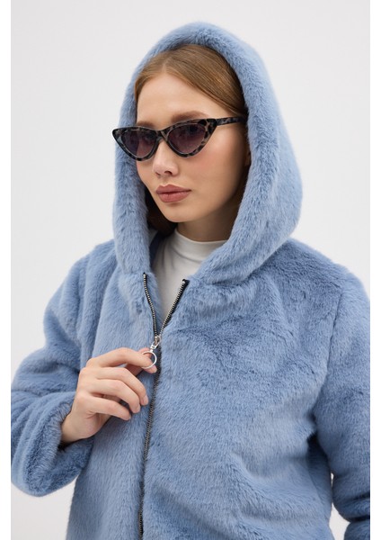 Premium Mink Kapşonlu Ceket