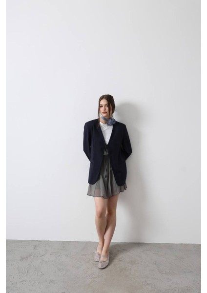 Kadın Önü Bağlamalı Ceket Lacivert fiyatları