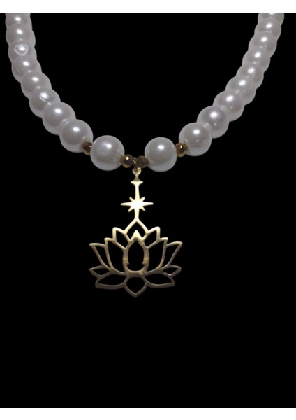 Inci Kolye Bileklik Küpe Set, Paslanmaz Çelik Lotus Çiçeği Altın Rengi fiyatları