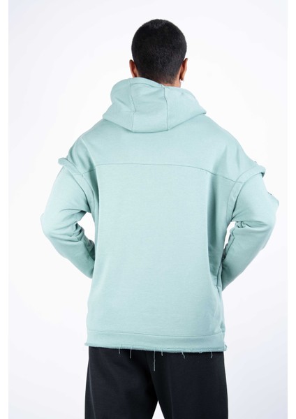 Erkek Regular Fit Kapüşonlu Omuz Detaylı Baskılı Sweatshirt fırsatları