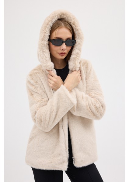 Premium Mink Kapşonlu Ceket