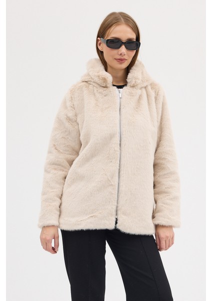 Premium Mink Kapşonlu Ceket