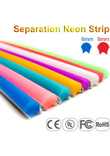 Kırmızı 6mm Ikinci Nesil Silikon Neon LED Kılıf Şerit 5 Metre Difüzör Tüp (Led Hariç) indirimleri
