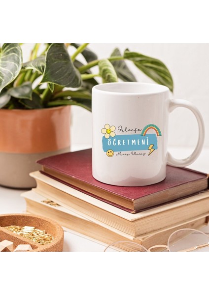 Felsefe Öğretmenine Özel Kupa Bardak – Renkli Tasarımlı Hediyelik Öğretmenler Günü Kupası fiyatları