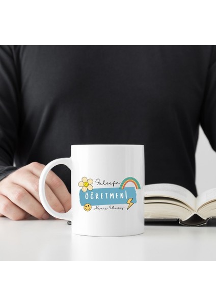 Felsefe Öğretmenine Özel Kupa Bardak – Renkli Tasarımlı Hediyelik Öğretmenler Günü Kupası modelleri