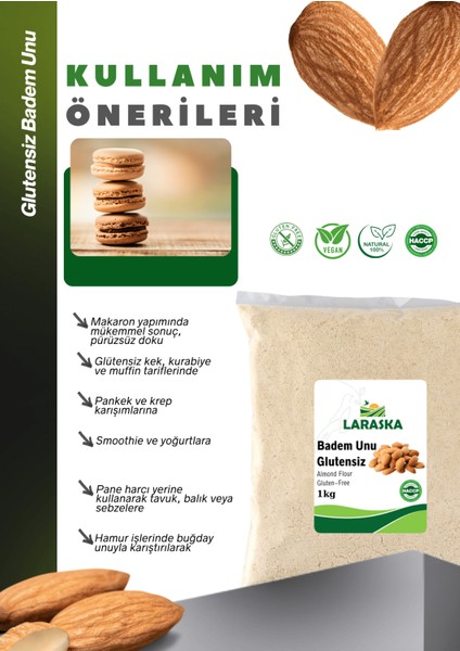 Glutensiz Badem Unu 1kg- Almond Flour Gluten Free Vegan