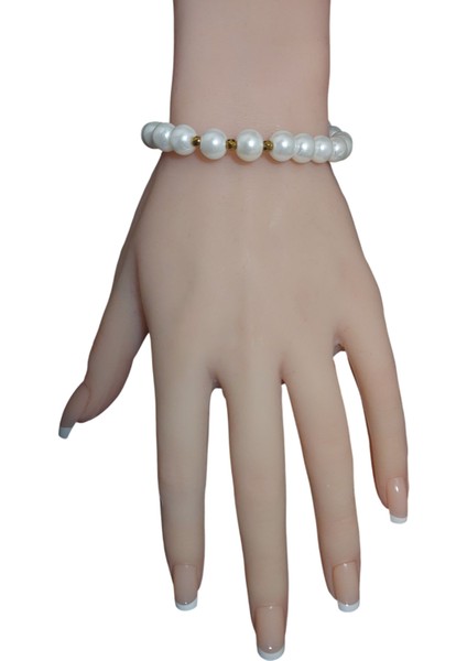 Inci Kolye Bileklik Küpe Set, Paslanmaz Çelik Istiridye Uçlu, Altın Rengi modelleri