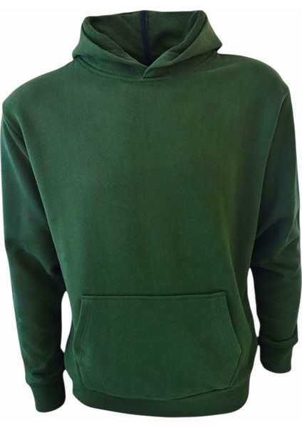 Kapüşonlu Sweatshirt - Yeşil