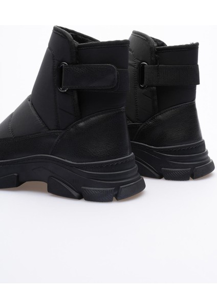 Kadın Deri Bot Paraşütlü Cırtlı Siyah Norea modelleri