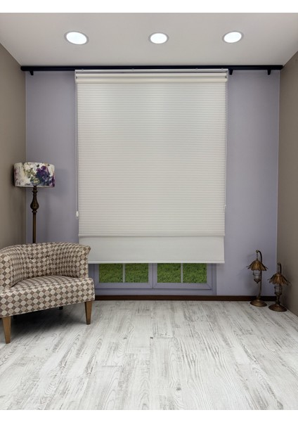 Luna Serisi Beyaz Tül Beyaz Stor Perde Işık Kontrollü, Çift Mekanizmalı, Kolay Montaj indirimleri