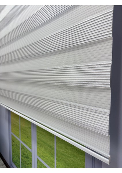 Anka Serisi Gri Simli Zebra Perde – Gündüz Gece Kullanım, Stor Mekanizmalı modelleri