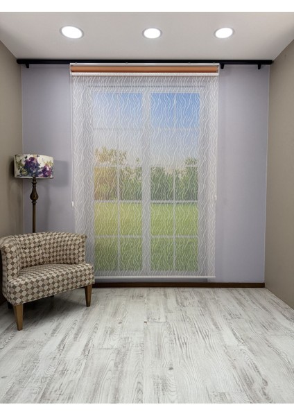 Eva Serisi – Su Yolu Desenli Çift Mekanizmalı Turuncu Perde fırsatları