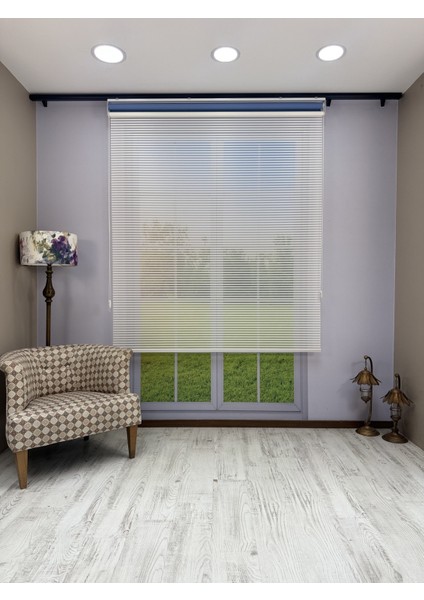 Luna Serisi Beyaz Tül Mavi Stor Perde Işık Kontrollü, Çift Mekanizmalı, Kolay Montaj fırsatları