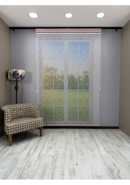 Eva Serisi – Su Yolu Desenli Çift Mekanizmalı Pembe Perde indirimleri