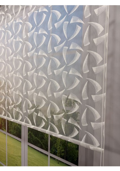 Nova Serisi – Üç Yaprak Desenli Çift Mekanizmalı Açık Gri Perde modelleri