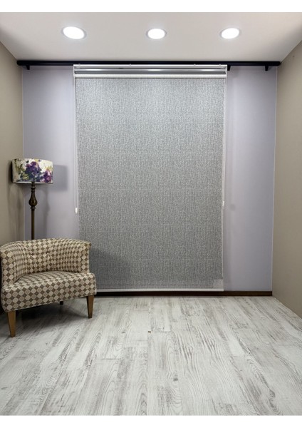 Olympos Serisi – Kırçıl Desenli Çift Mekanizmalı Beyaz Tül Antrasit Gri Stor Perde indirimleri