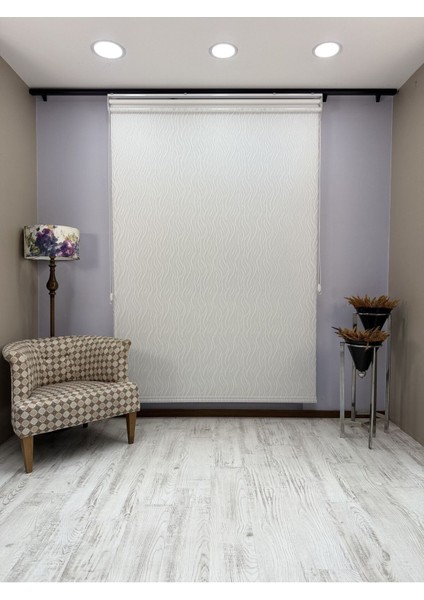 Eva Serisi – Su Yolu Desenli Çift Mekanizmalı Beyaz Perde indirimleri