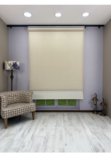 Olympos Serisi – Kırçıllı Desenli Çift Mekanizmalı Bej Tül Stor Krem Perde indirimleri