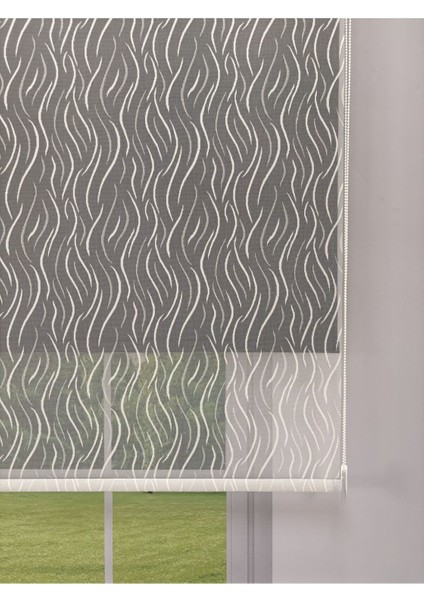 Eva Serisi – Su Yolu Desenli Çift Mekanizmalı Siyah Perde fiyatları